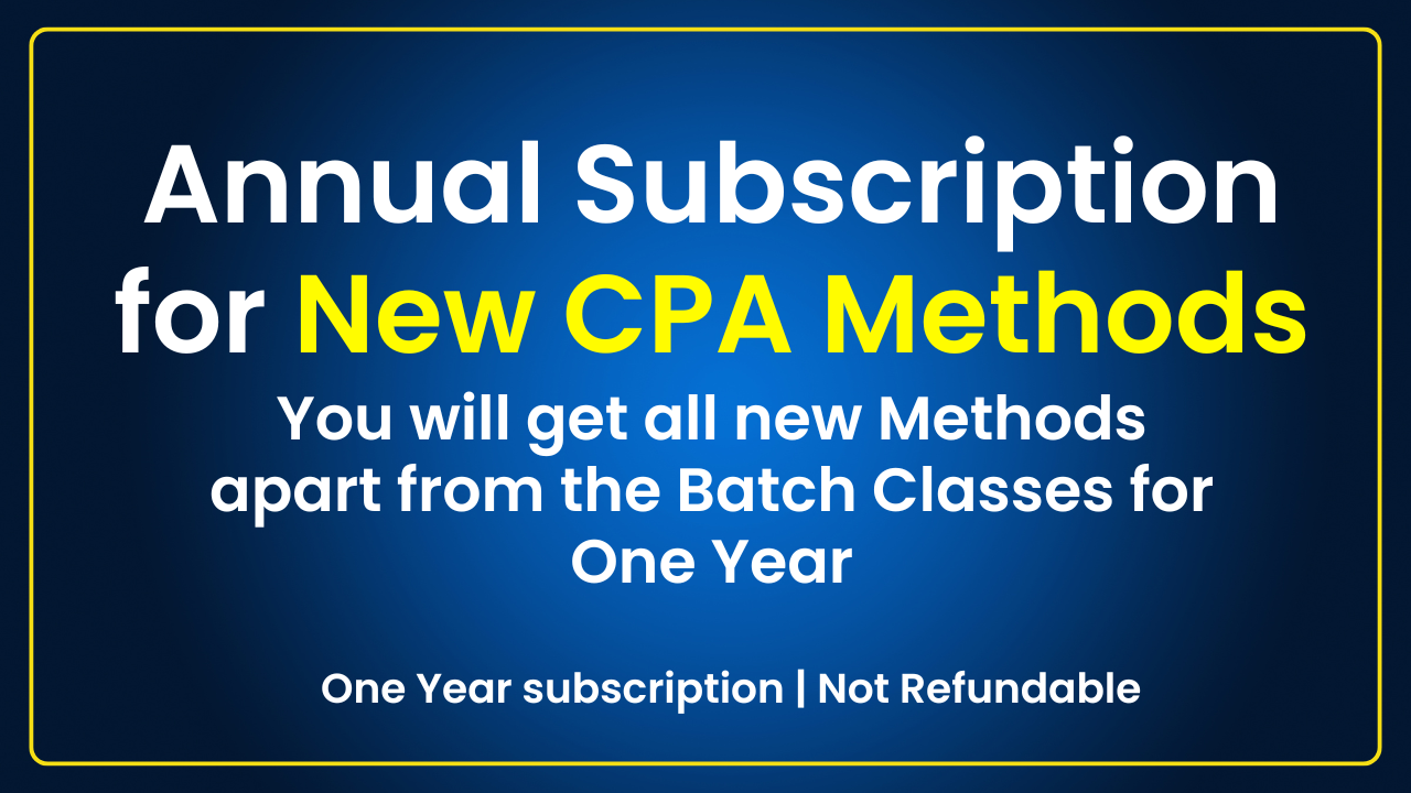 CPA New Method Updates Subscription (1 Year)
